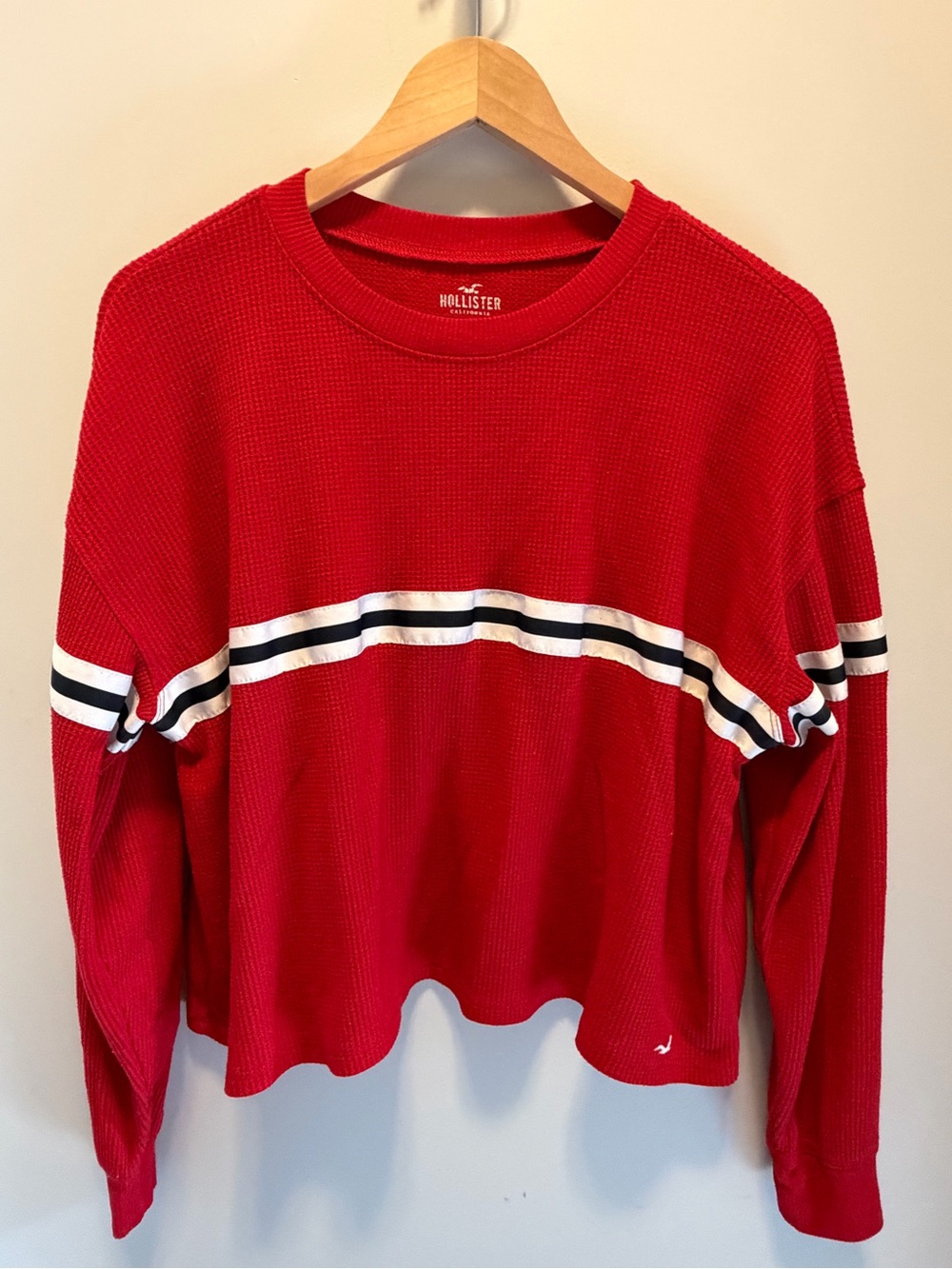 Hollister Women's Red Boyfriend tee